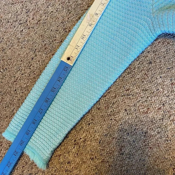 Belford Pima Cotton Textured Fringe 2 Button Blazer Jacket Women M Stretch Cozy - Picture 4 of 10